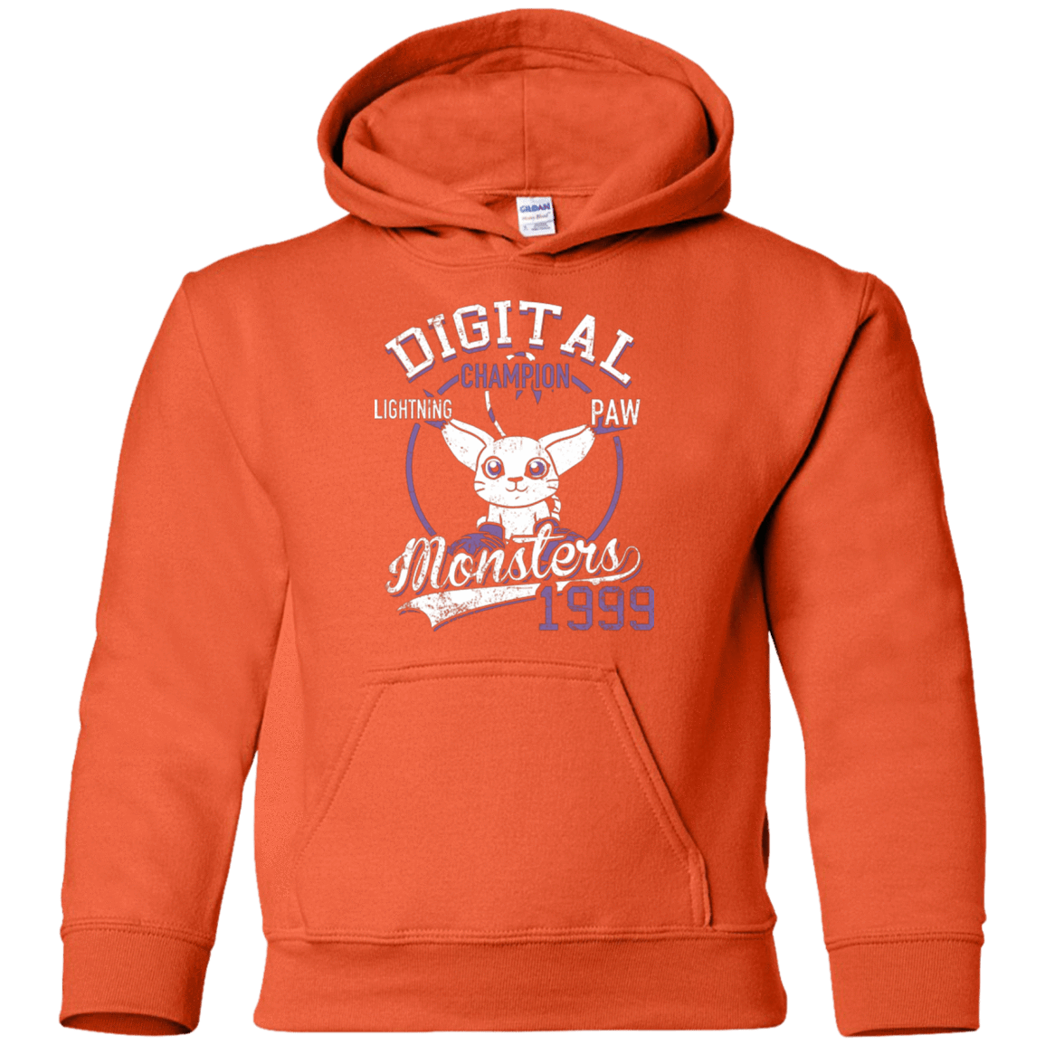 Sweatshirts Orange / YS Lightning Paw Youth Hoodie