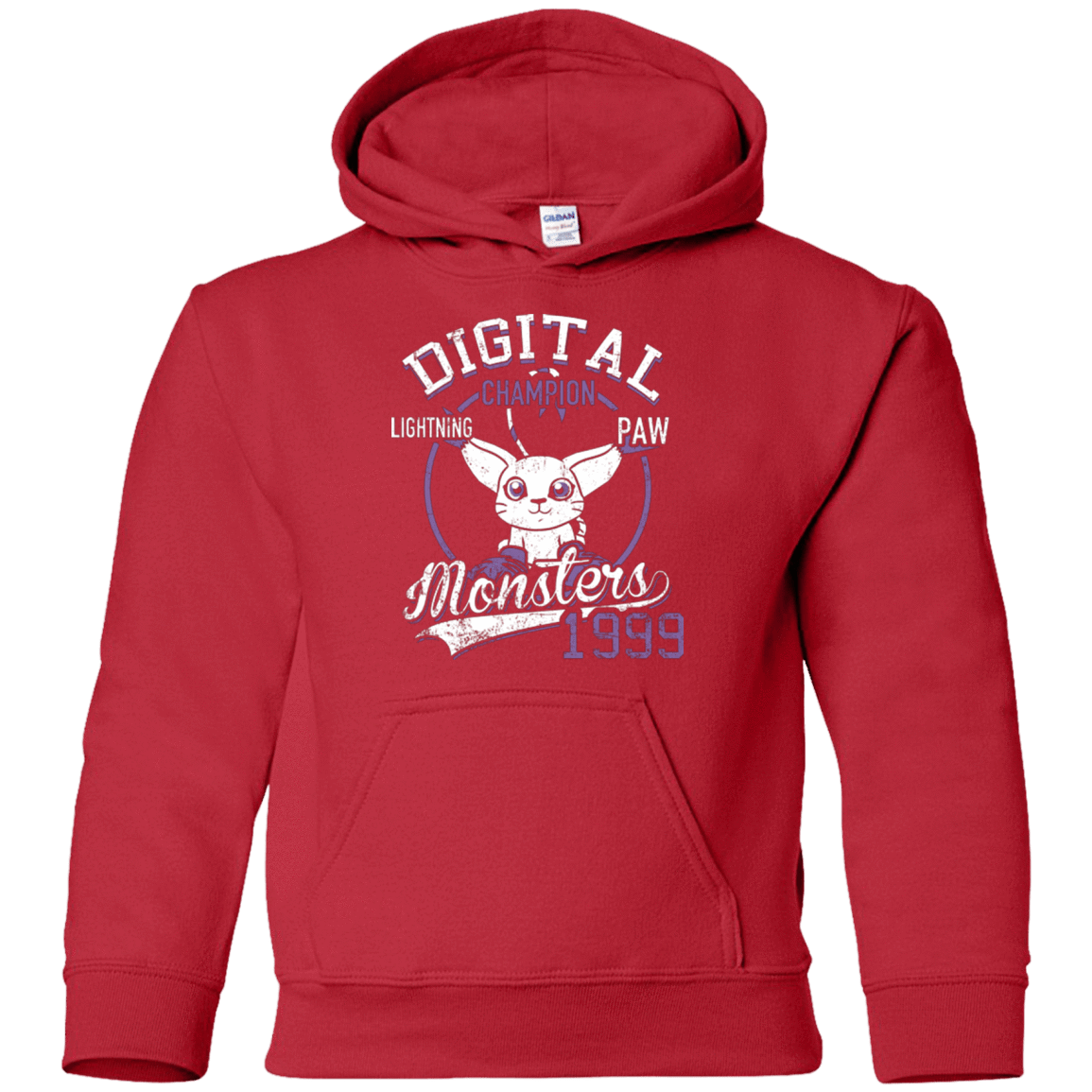 Sweatshirts Red / YS Lightning Paw Youth Hoodie