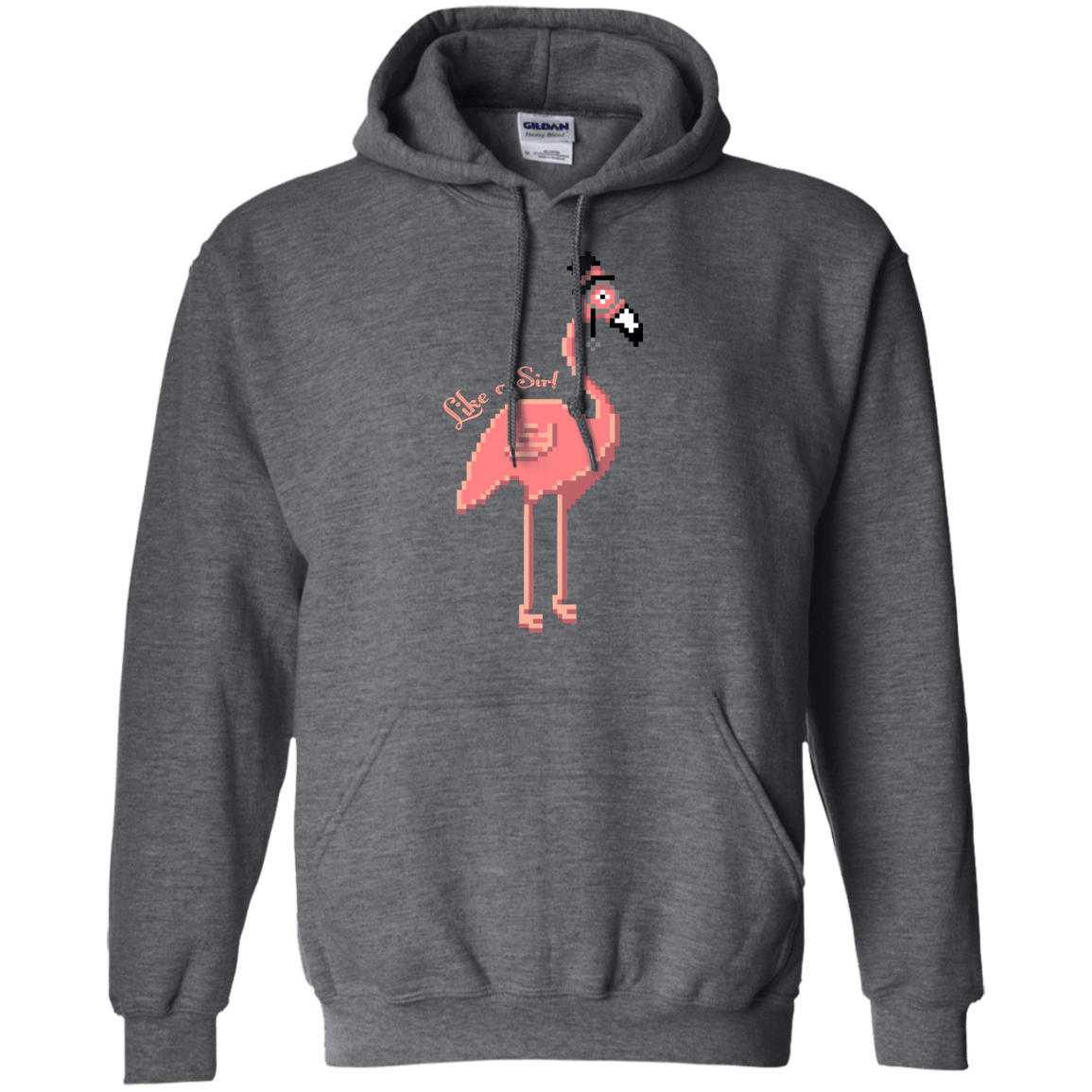 Sweatshirts Dark Heather / S LikeASir Flamingo Pullover Hoodie
