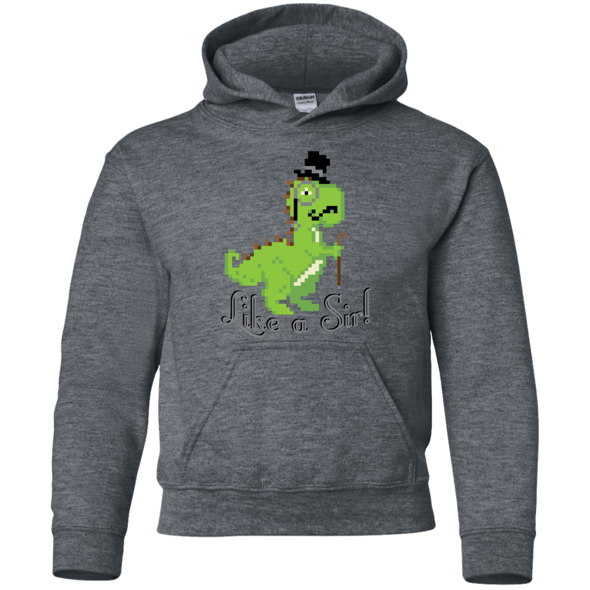 Sweatshirts Dark Heather / YS LikeASir T-Rex Youth Hoodie