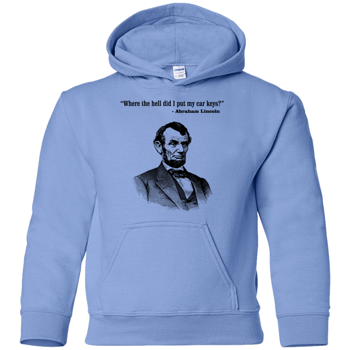 Sweatshirts Carolina Blue / YS Lincoln car keys Youth Hoodie