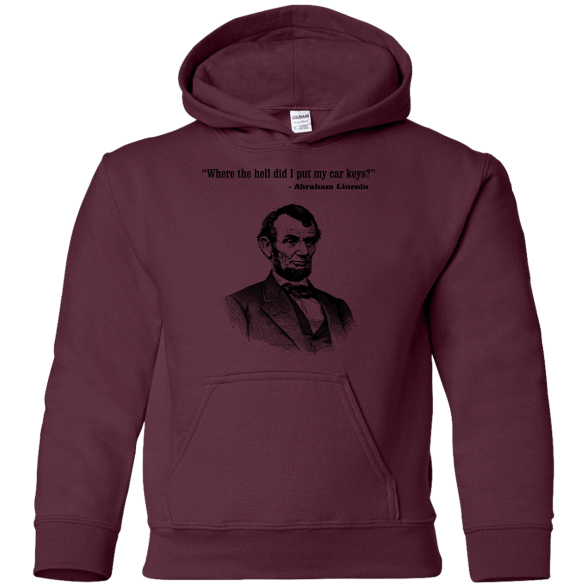 Sweatshirts Maroon / YS Lincoln car keys Youth Hoodie
