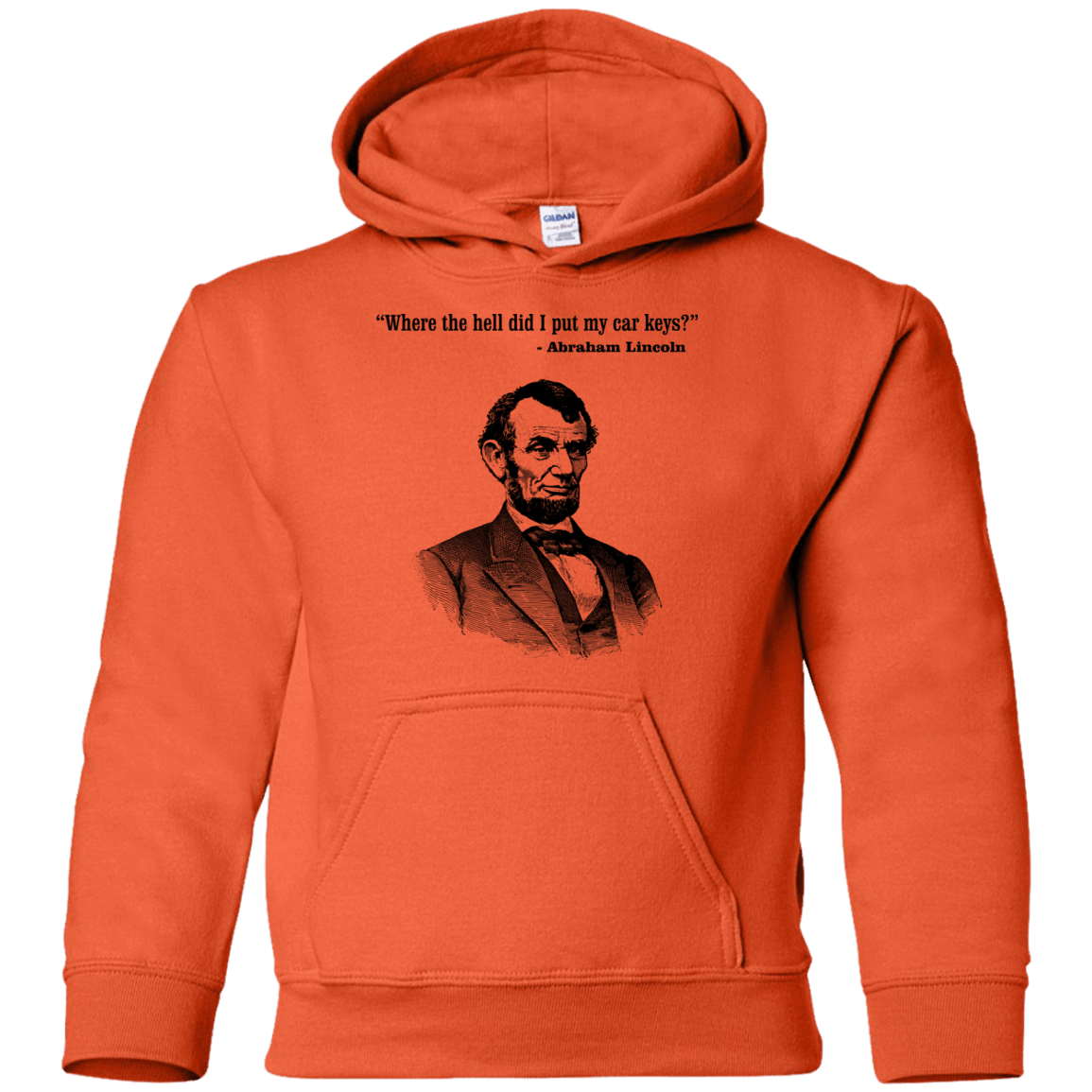 Sweatshirts Orange / YS Lincoln car keys Youth Hoodie