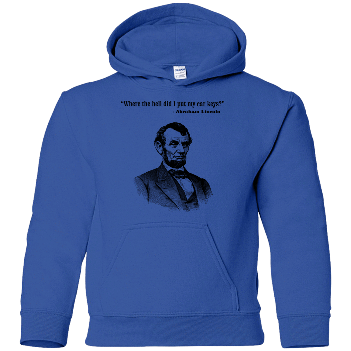 Sweatshirts Royal / YS Lincoln car keys Youth Hoodie