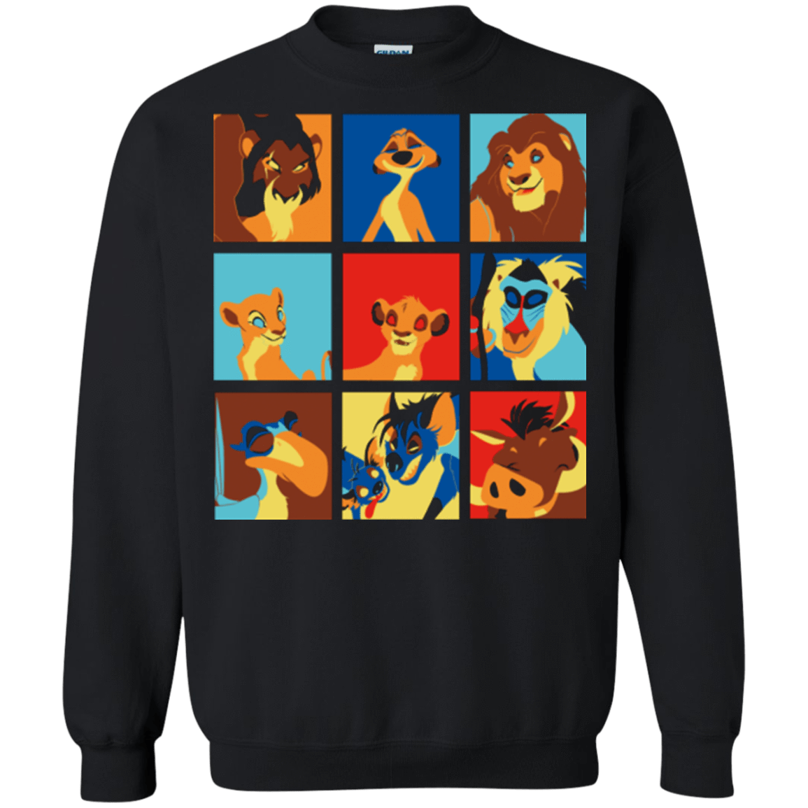 Sweatshirts Black / Small Lion Pop Crewneck Sweatshirt