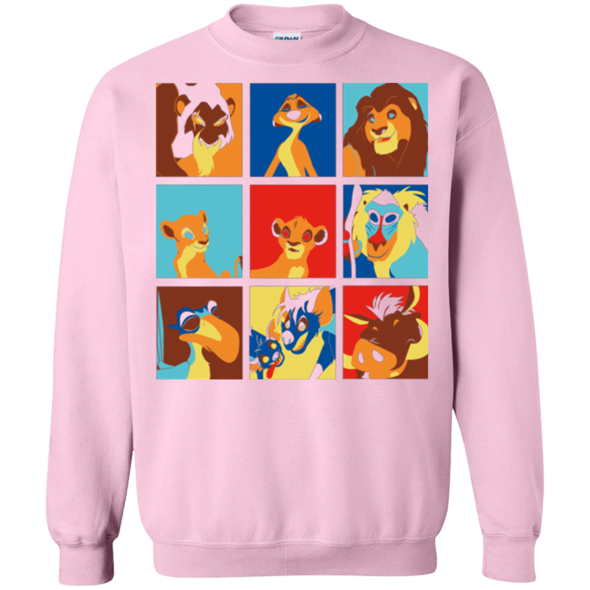 Sweatshirts Light Pink / Small Lion Pop Crewneck Sweatshirt