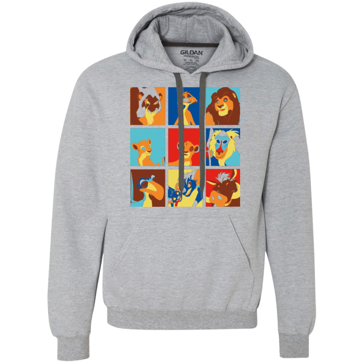 Sweatshirts Sport Grey / Small Lion Pop Premium Fleece Hoodie