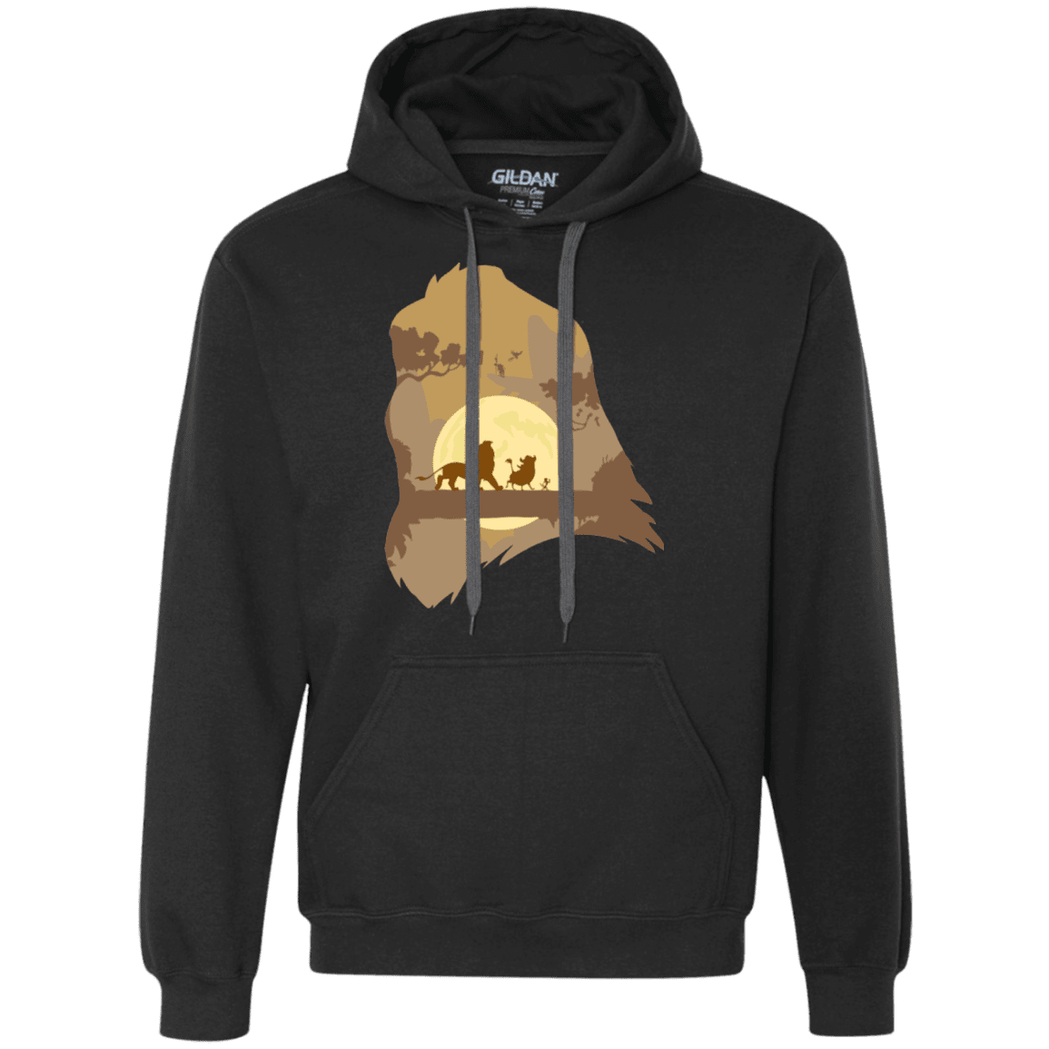 Sweatshirts Black / Small Lion Portrait Premium Fleece Hoodie