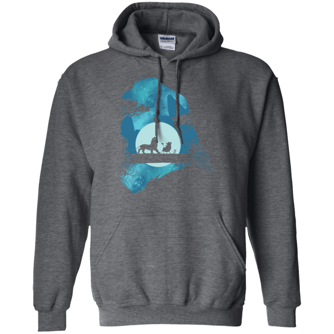 Sweatshirts Dark Heather / S Lion Portrait Pullover Hoodie