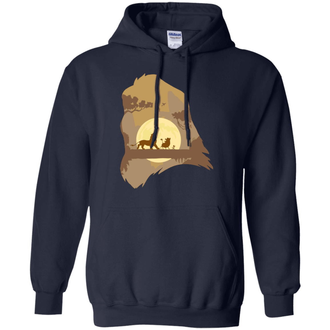 Sweatshirts Navy / Small Lion Portrait Pullover Hoodie