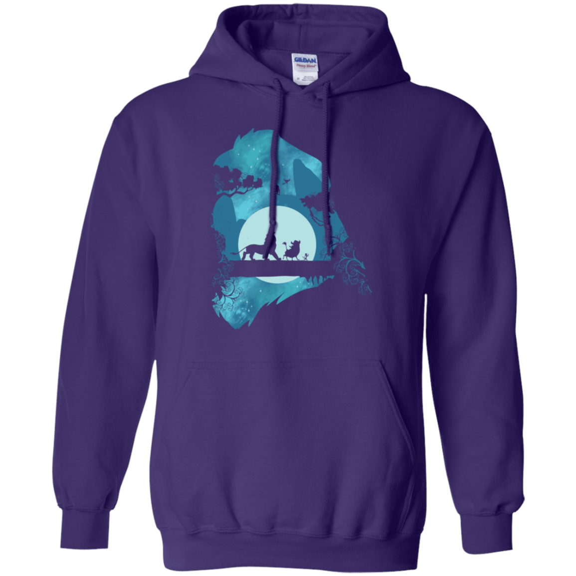 Sweatshirts Purple / S Lion Portrait Pullover Hoodie