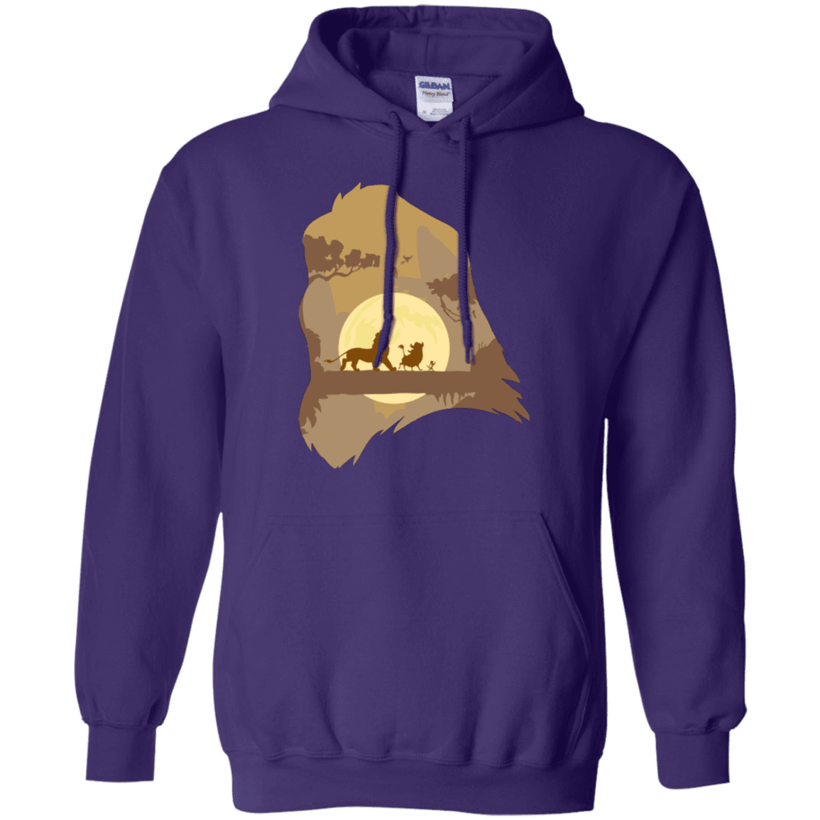 Sweatshirts Purple / Small Lion Portrait Pullover Hoodie