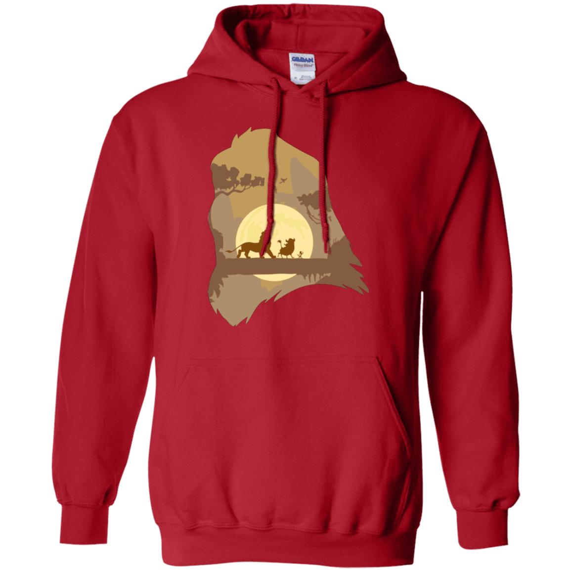 Sweatshirts Red / Small Lion Portrait Pullover Hoodie
