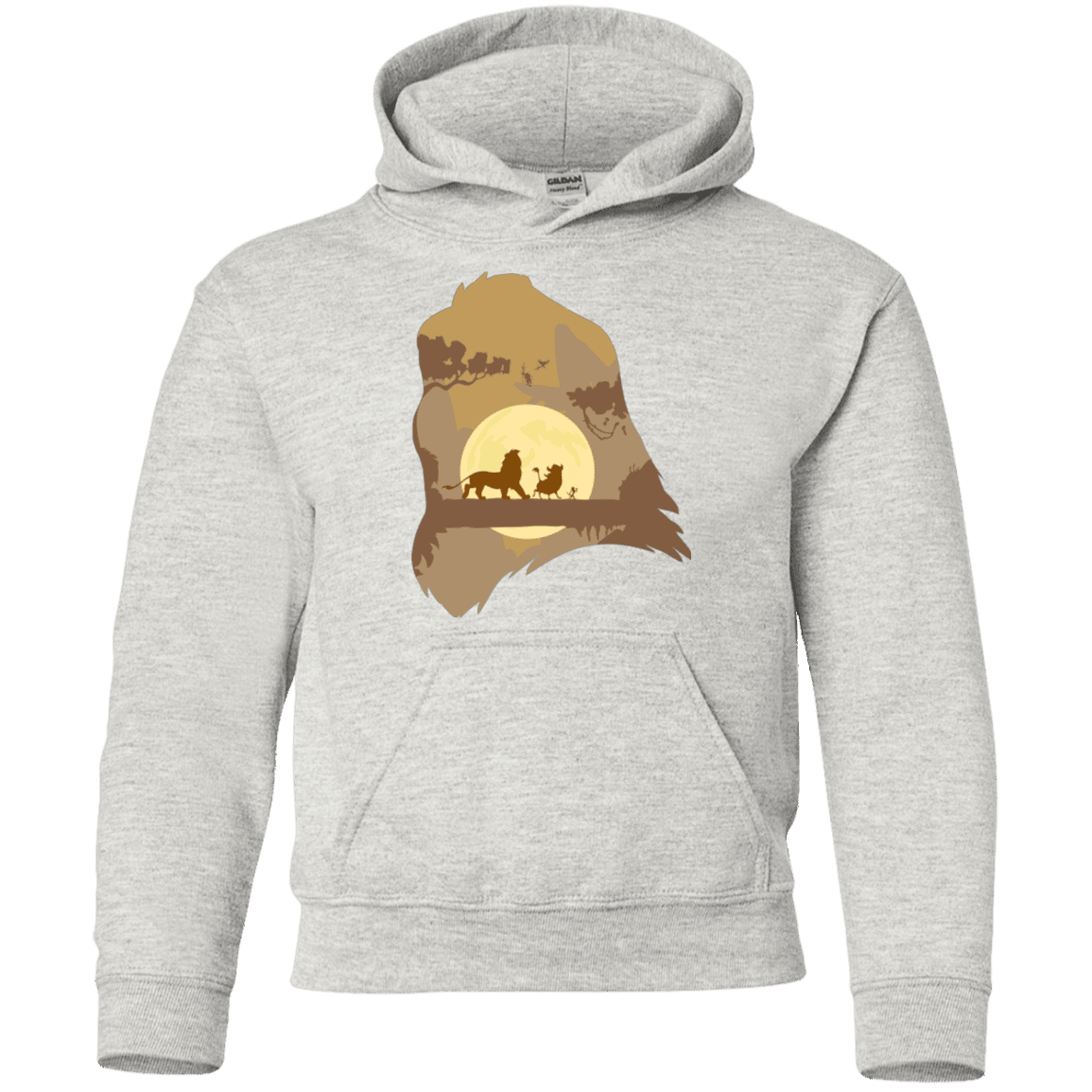 Sweatshirts Ash / YS Lion Portrait Youth Hoodie