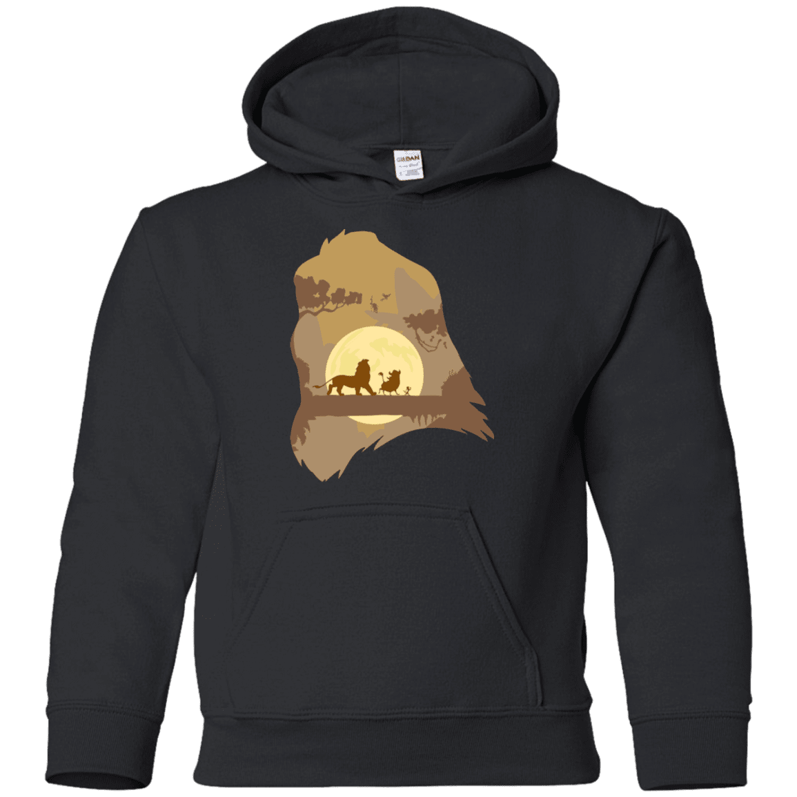 Sweatshirts Black / YS Lion Portrait Youth Hoodie
