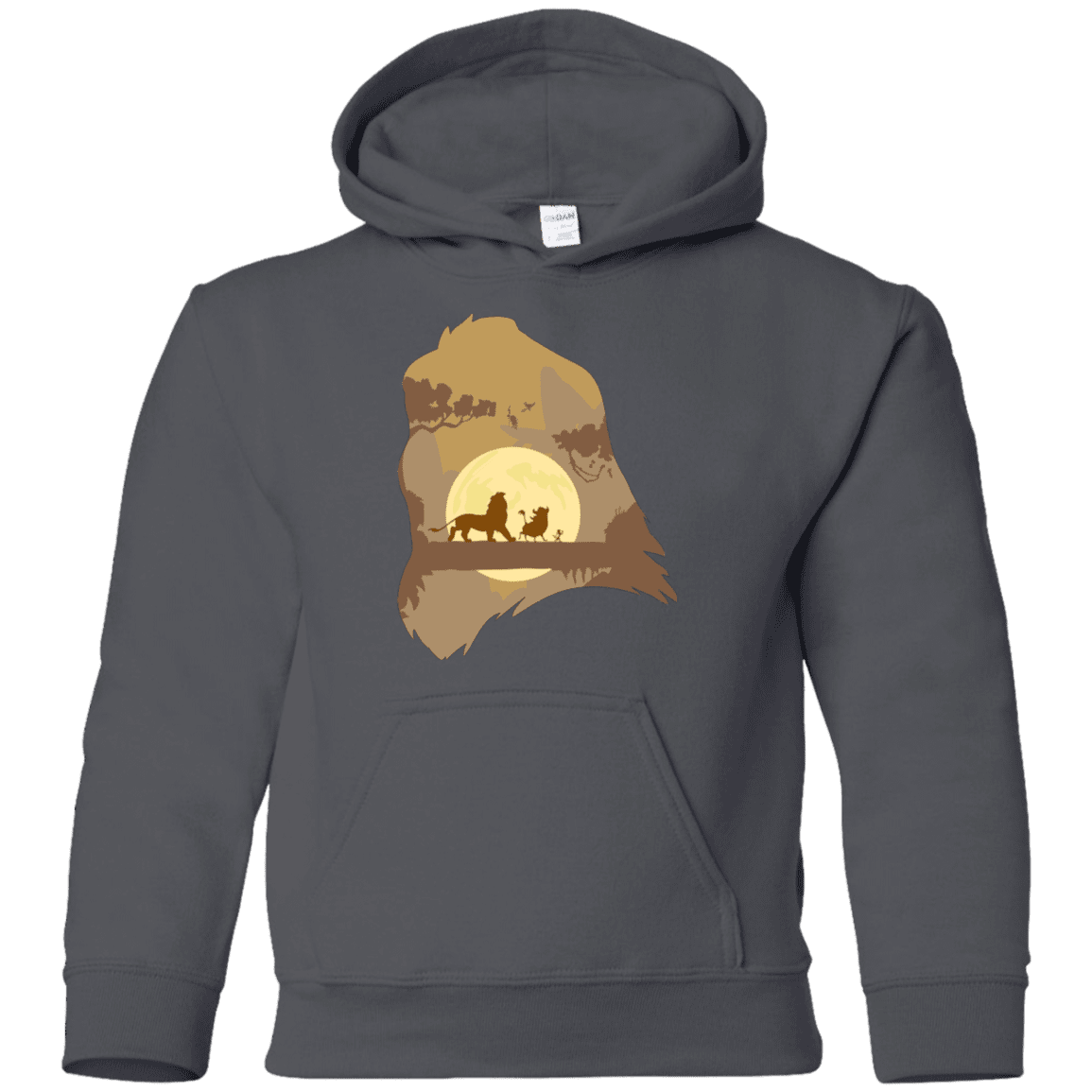 Sweatshirts Charcoal / YS Lion Portrait Youth Hoodie