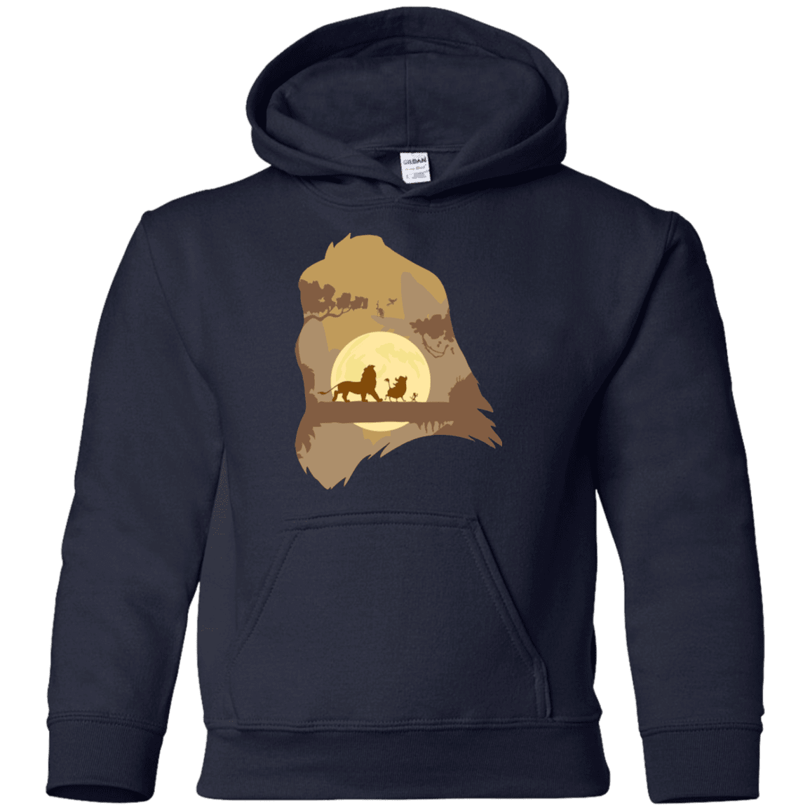 Sweatshirts Navy / YS Lion Portrait Youth Hoodie