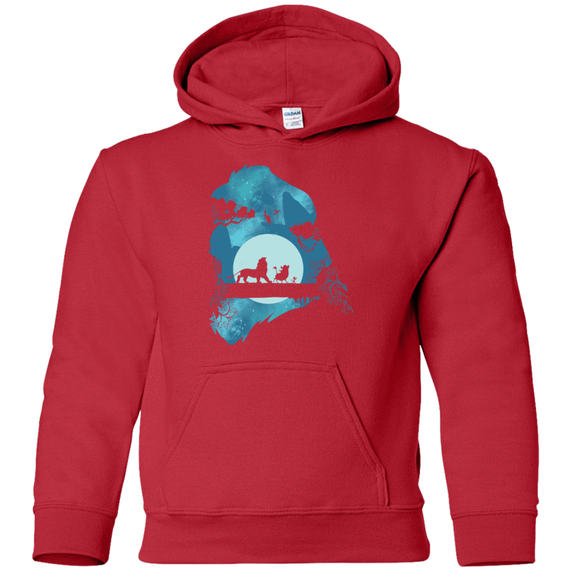 Sweatshirts Red / YS Lion Portrait Youth Hoodie