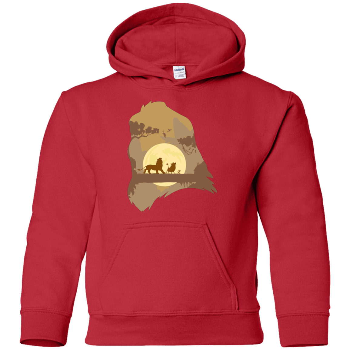 Sweatshirts Red / YS Lion Portrait Youth Hoodie