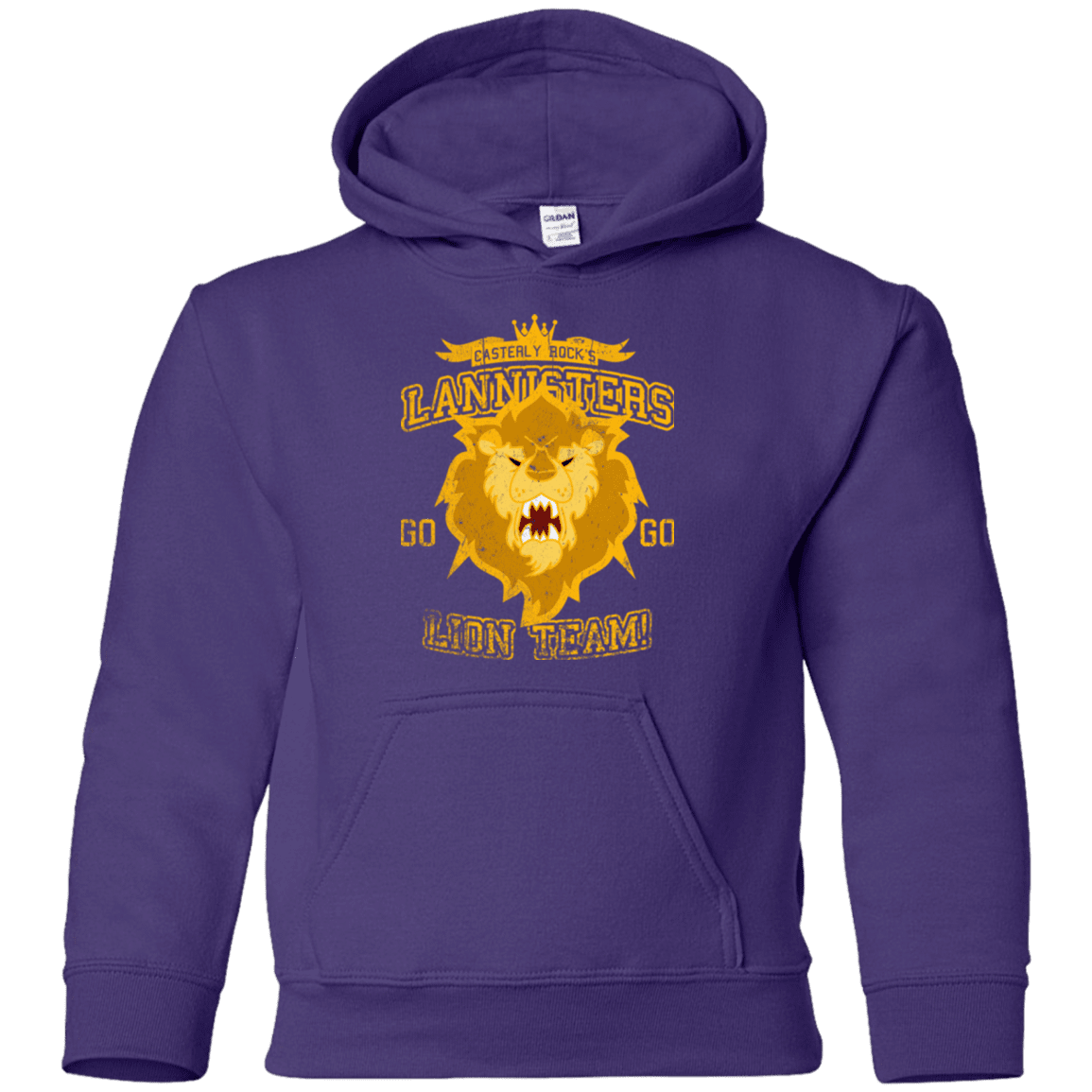 Sweatshirts Purple / YS Lion Team Youth Hoodie