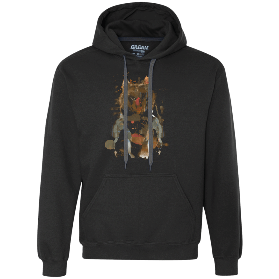 Sweatshirts Black / S Little Foxy Watercolor Premium Fleece Hoodie