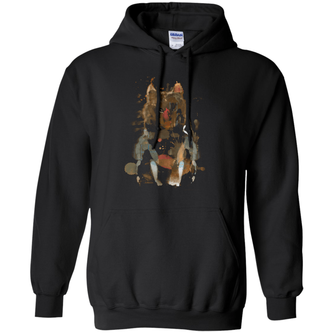 Sweatshirts Black / S Little Foxy Watercolor Pullover Hoodie