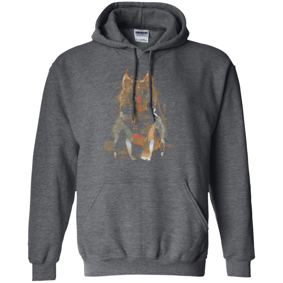 Sweatshirts Dark Heather / S Little Foxy Watercolor Pullover Hoodie