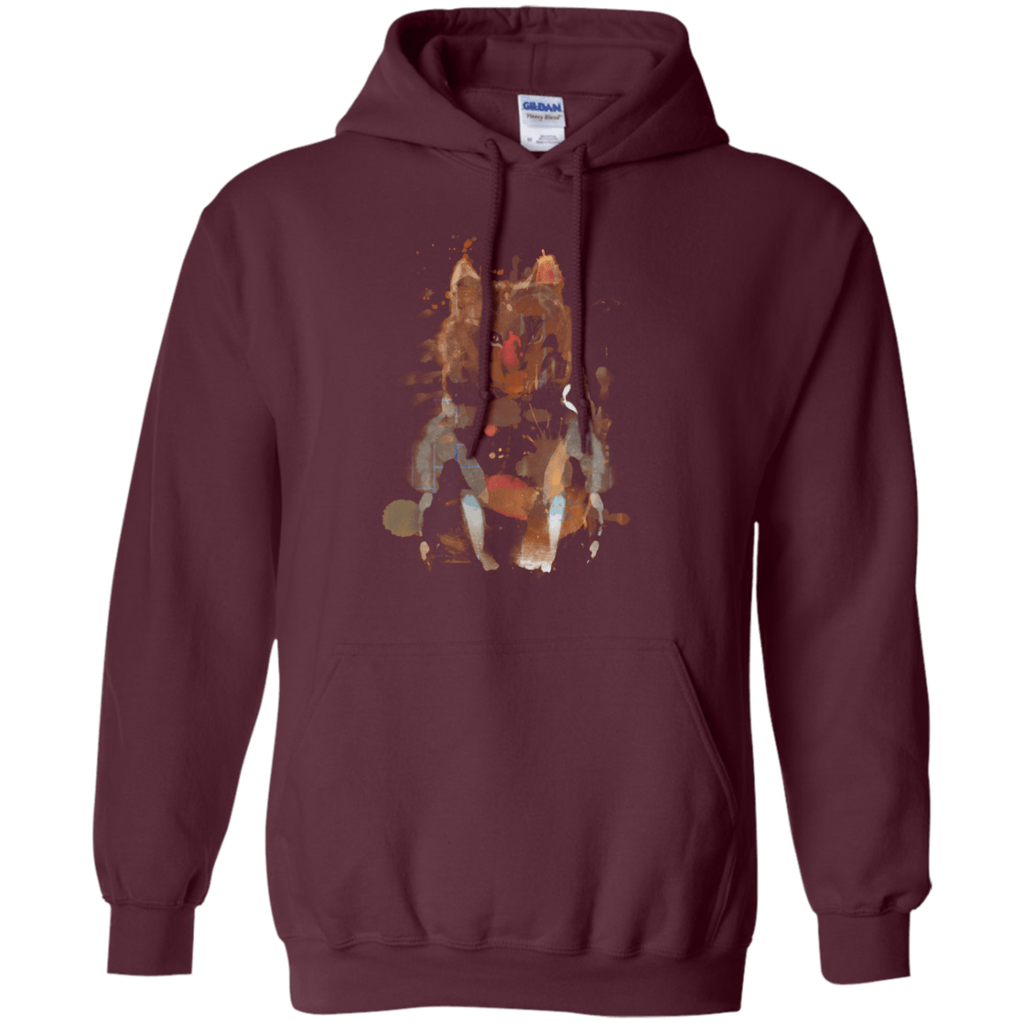 Sweatshirts Maroon / S Little Foxy Watercolor Pullover Hoodie