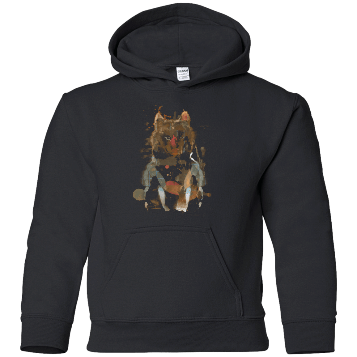 Sweatshirts Black / YS Little Foxy Watercolor Youth Hoodie