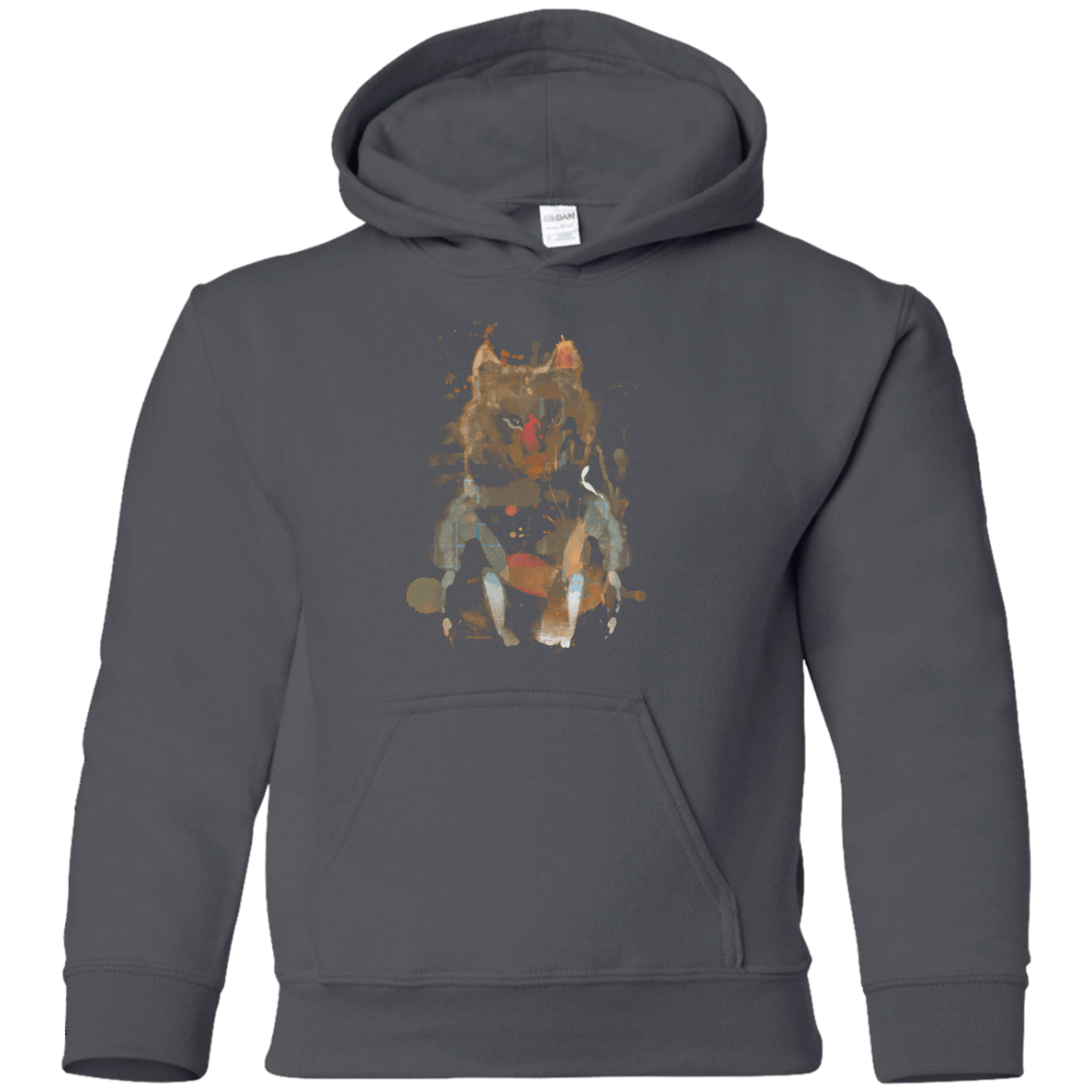 Sweatshirts Charcoal / YS Little Foxy Watercolor Youth Hoodie