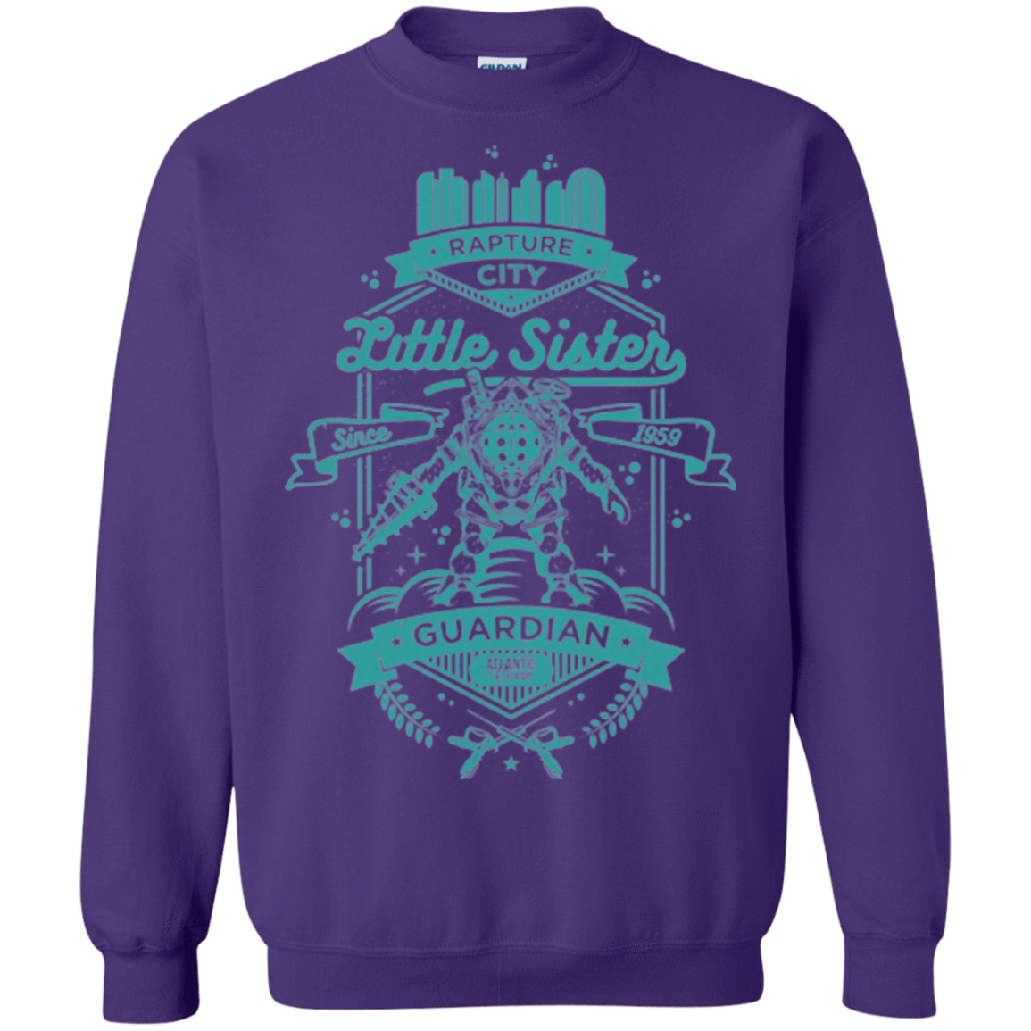 Sweatshirts Purple / Small Little Sister Protector Crewneck Sweatshirt