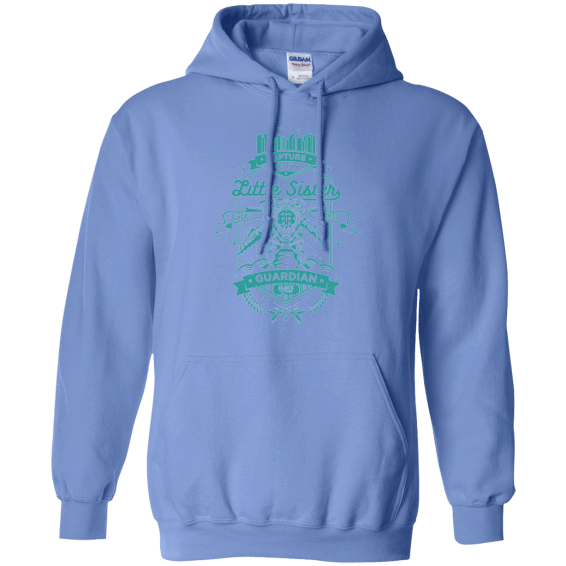 Sweatshirts Carolina Blue / Small Little Sister Protector Pullover Hoodie
