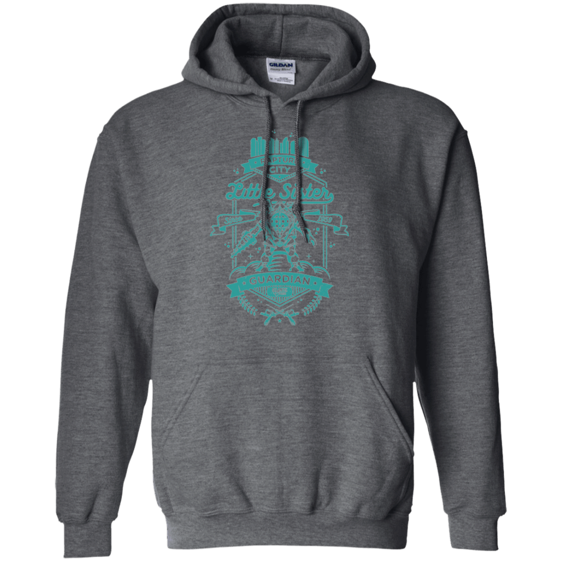 Sweatshirts Dark Heather / Small Little Sister Protector Pullover Hoodie