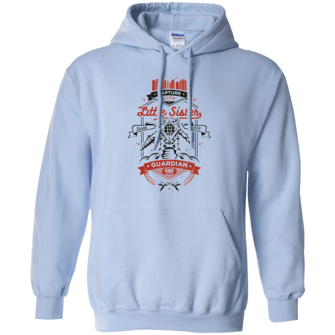 Sweatshirts Light Blue / Small Little Sister Protector V2 Pullover Hoodie
