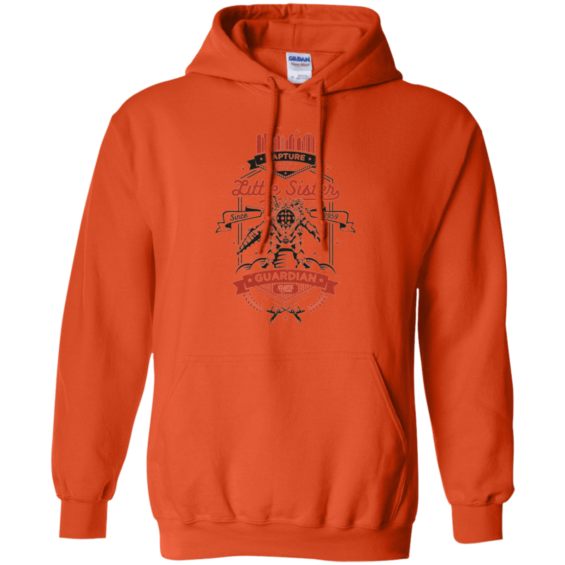 Sweatshirts Orange / Small Little Sister Protector V2 Pullover Hoodie