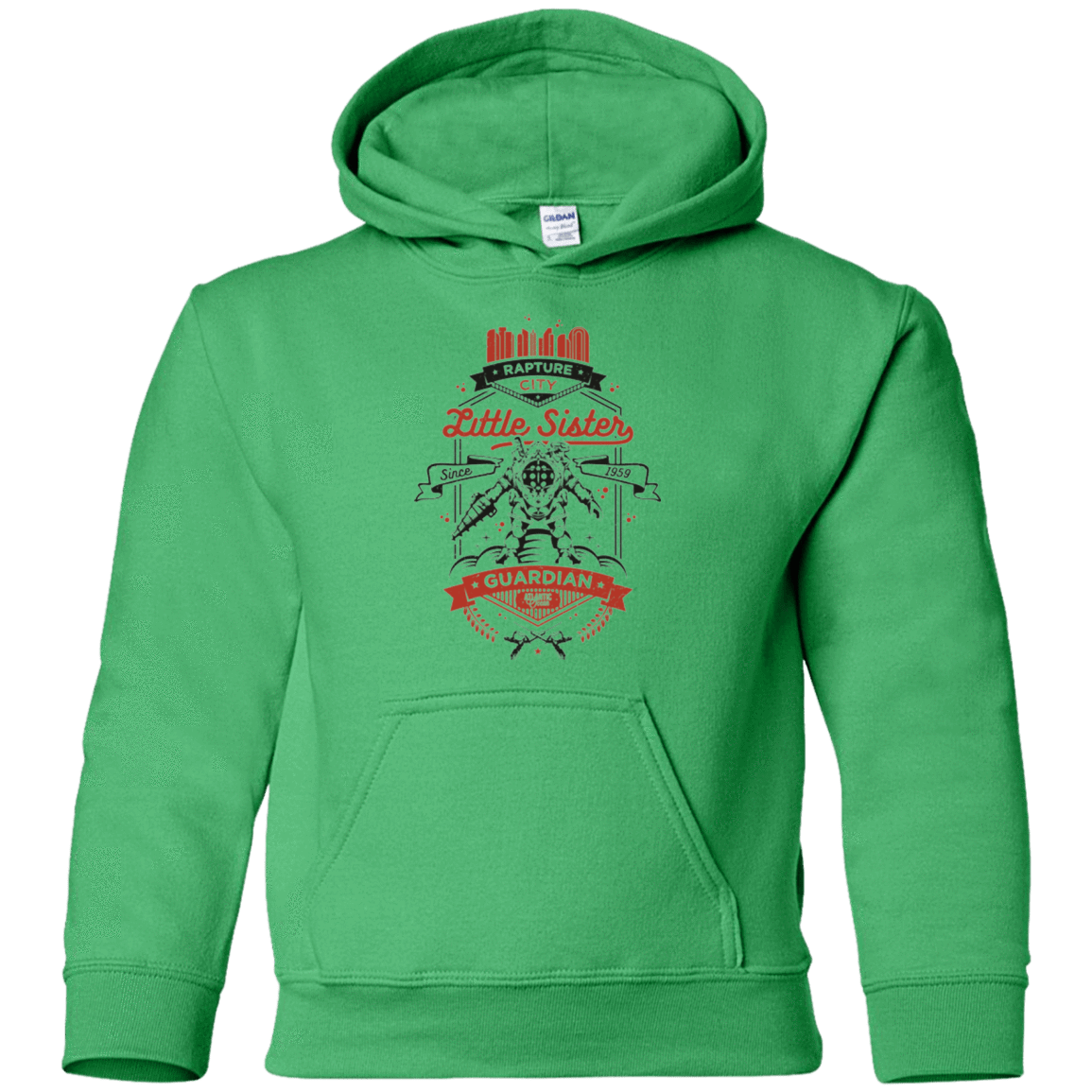 Sweatshirts Irish Green / YS Little Sister Protector V2 Youth Hoodie