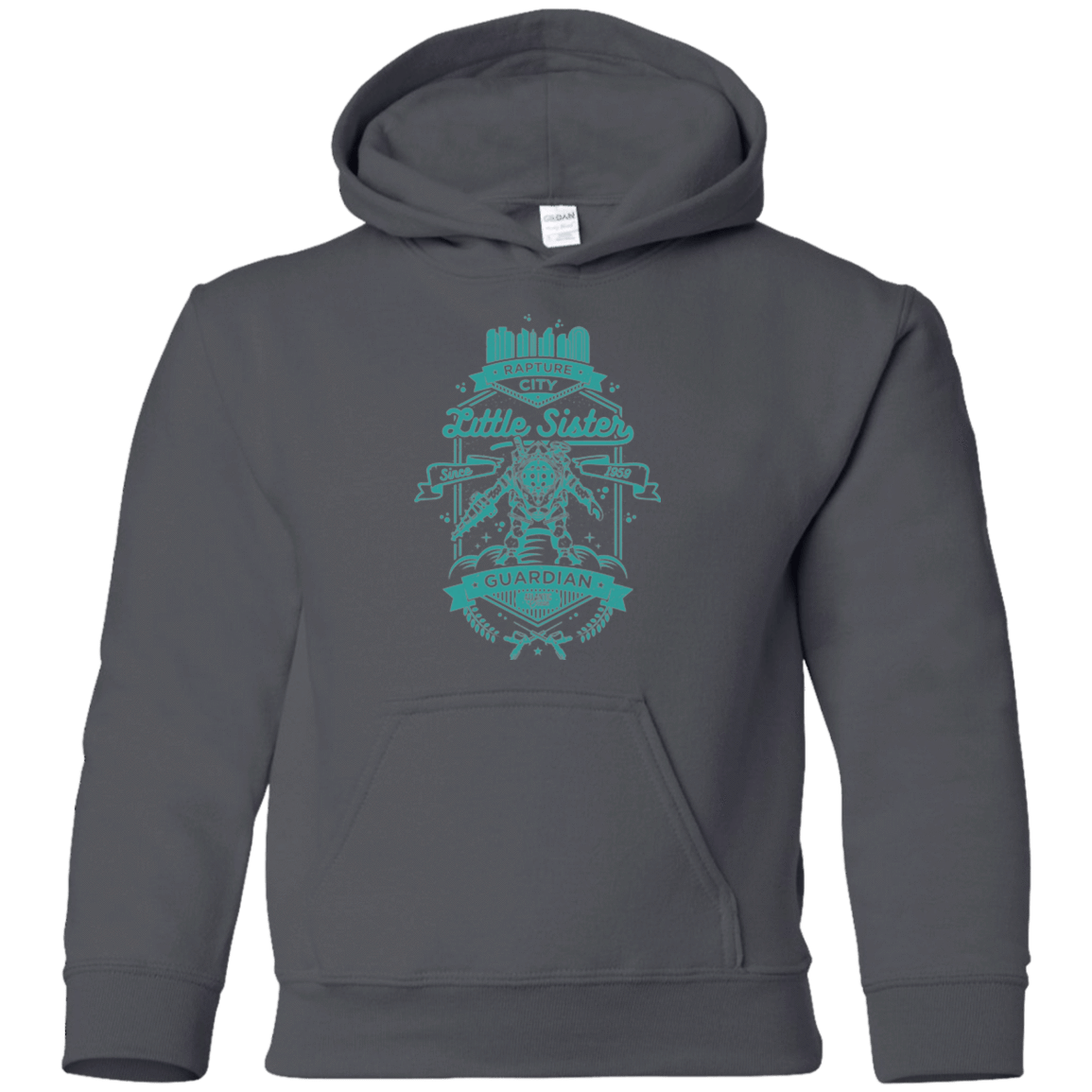 Sweatshirts Charcoal / YS Little Sister Protector Youth Hoodie