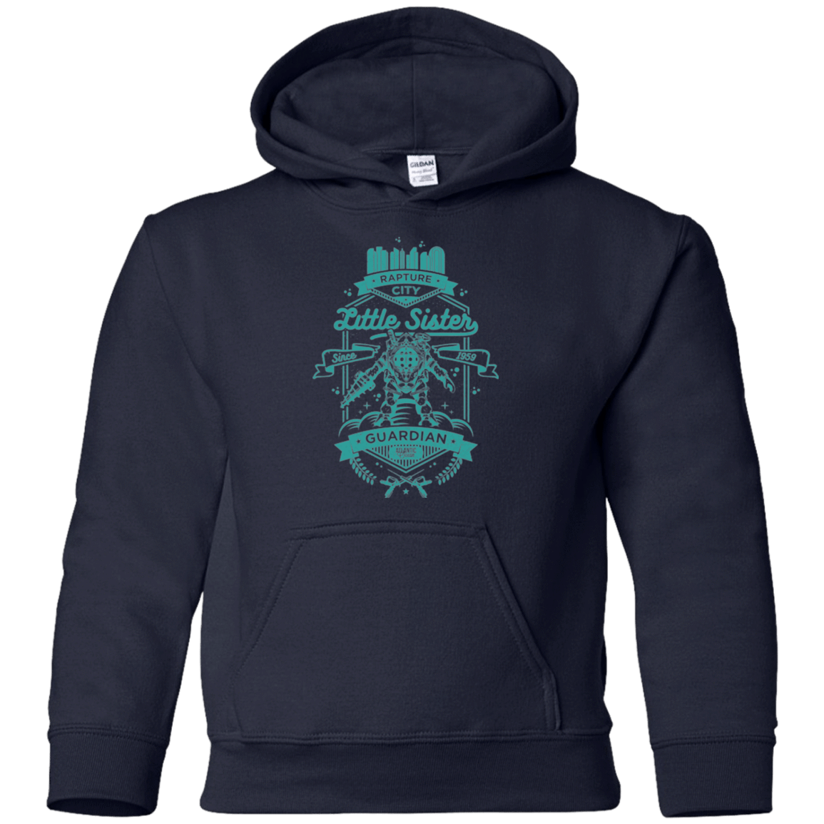 Sweatshirts Navy / YS Little Sister Protector Youth Hoodie