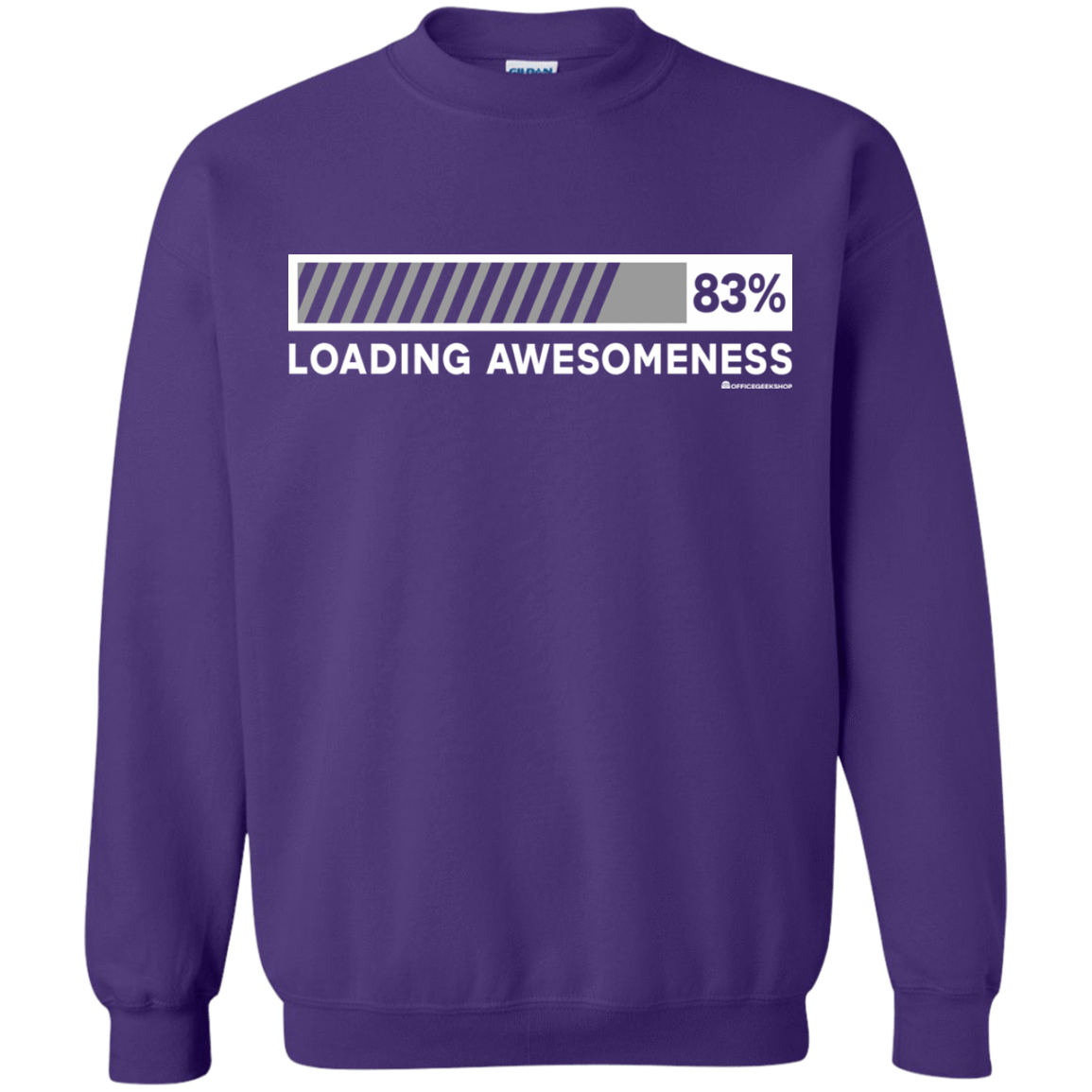 Sweatshirts Purple / Small Loading Awesomeness Crewneck Sweatshirt