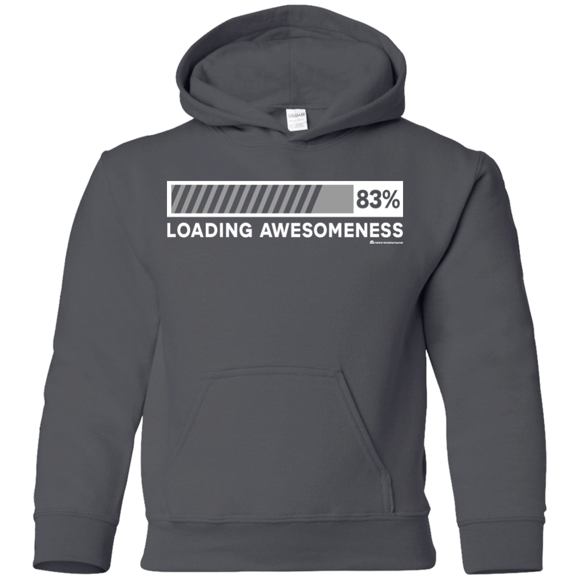 Sweatshirts Charcoal / YS Loading Awesomeness Youth Hoodie