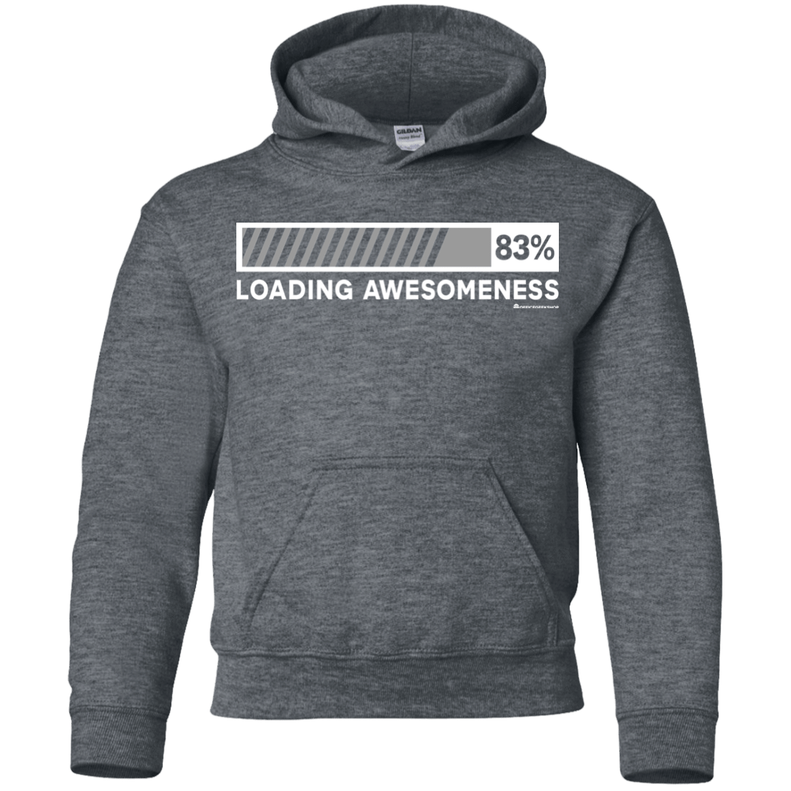 Sweatshirts Dark Heather / YS Loading Awesomeness Youth Hoodie