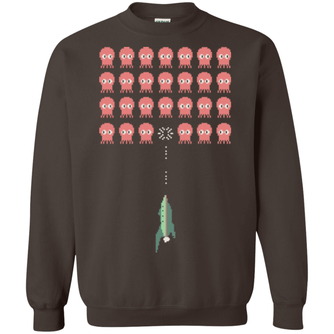 Sweatshirts Dark Chocolate / Small Lobster invaders Crewneck Sweatshirt