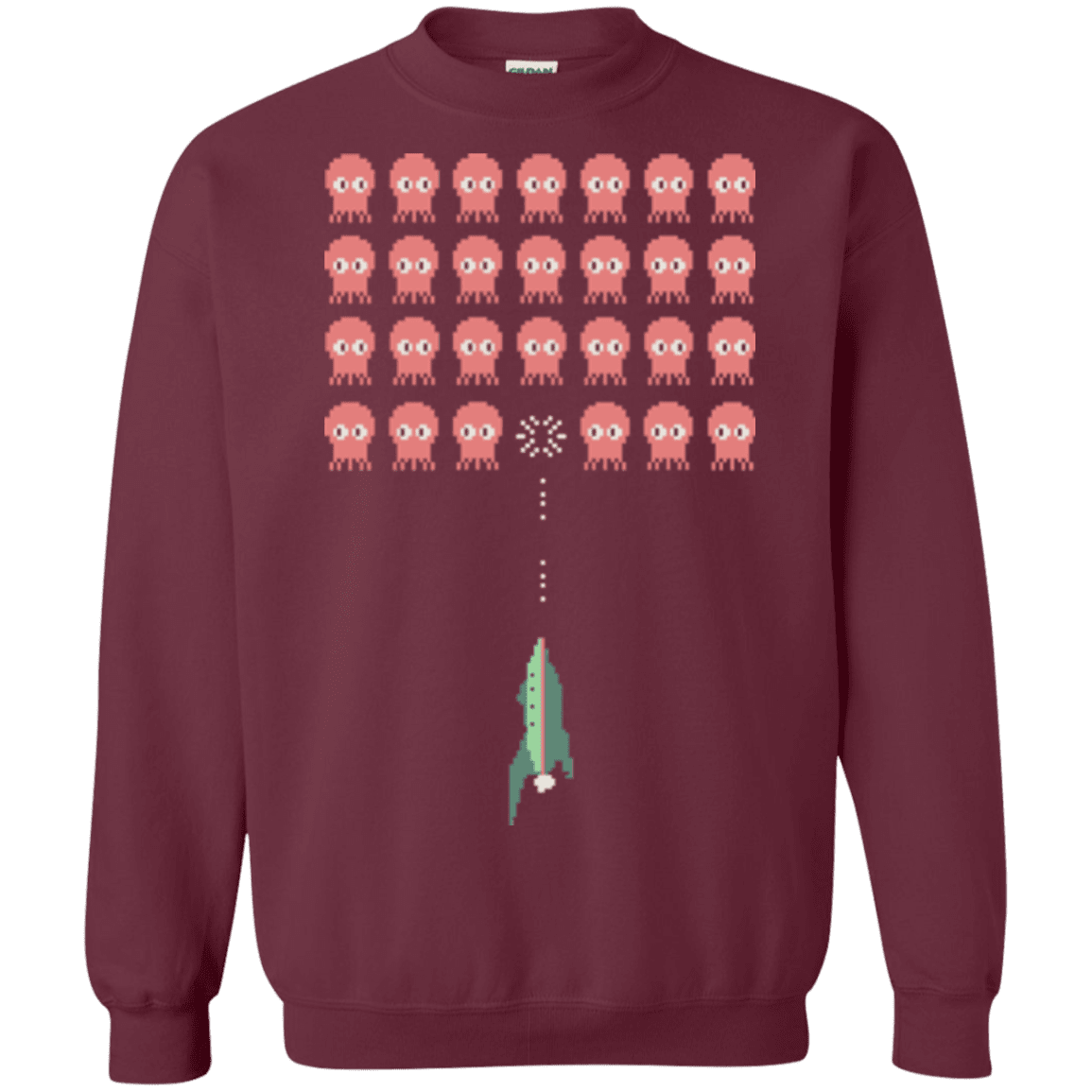 Sweatshirts Maroon / Small Lobster invaders Crewneck Sweatshirt