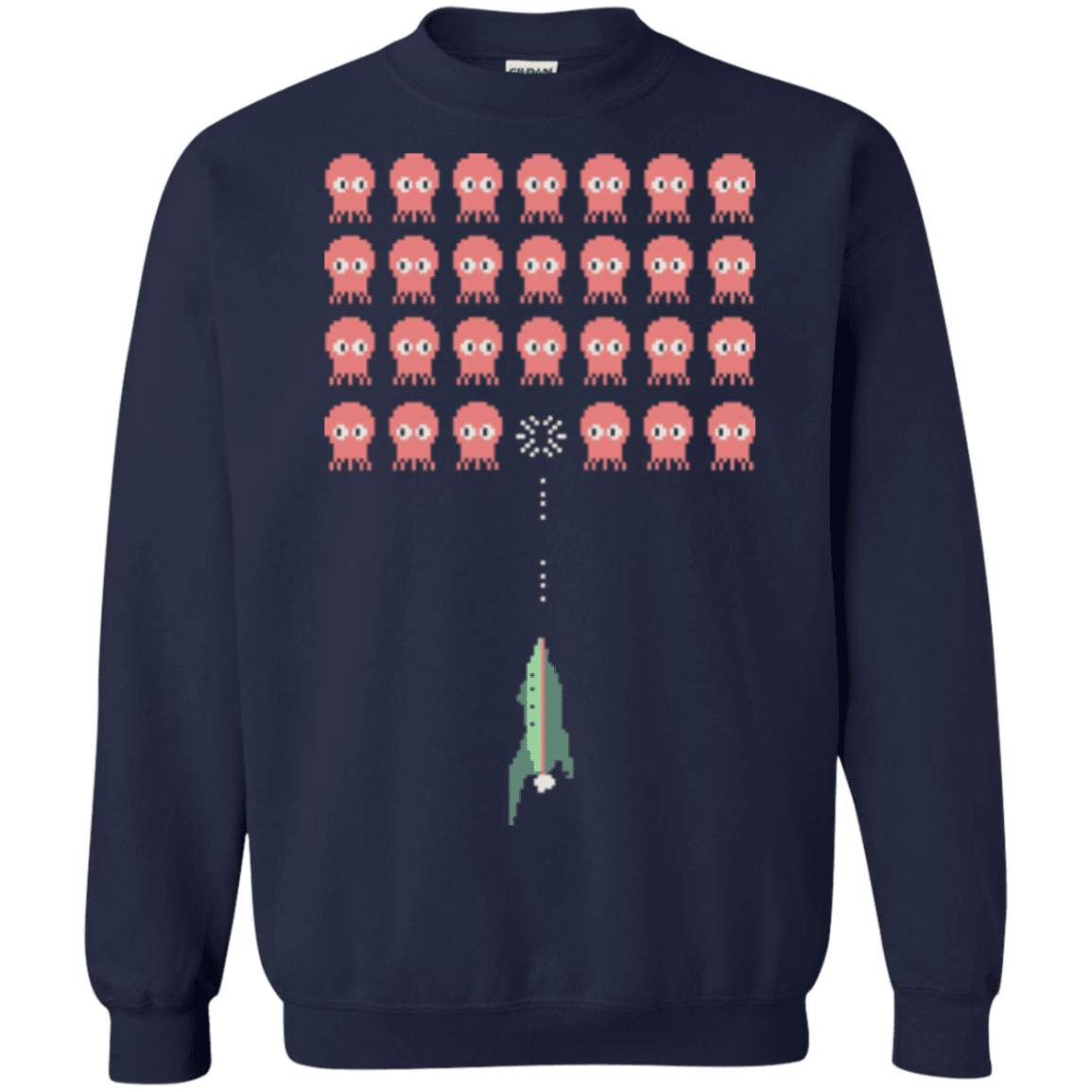Sweatshirts Navy / Small Lobster invaders Crewneck Sweatshirt