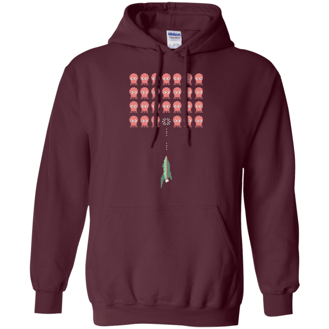 Sweatshirts Maroon / Small Lobster invaders Pullover Hoodie
