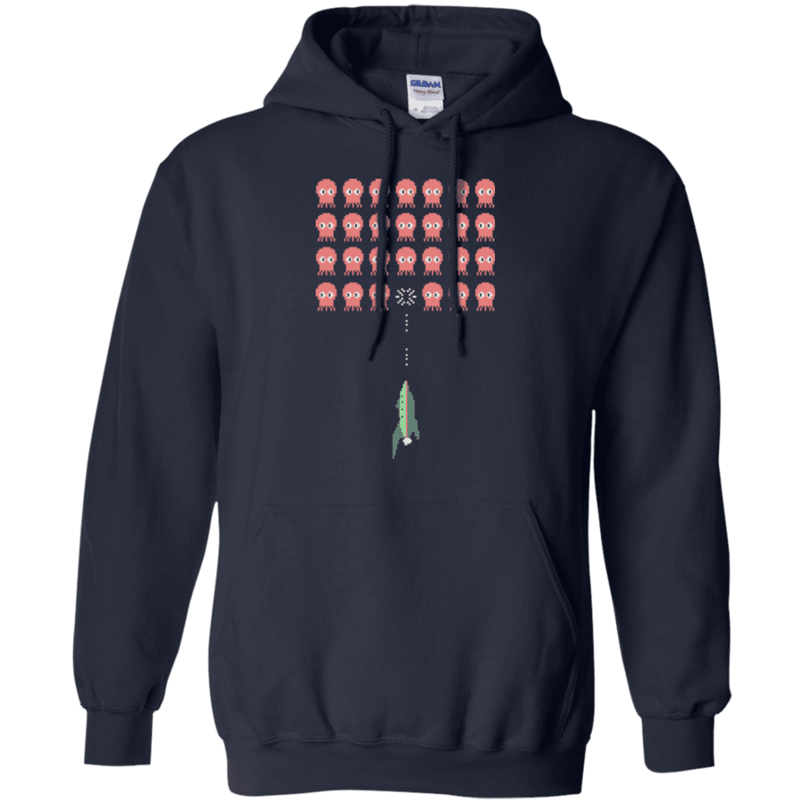 Sweatshirts Navy / Small Lobster invaders Pullover Hoodie