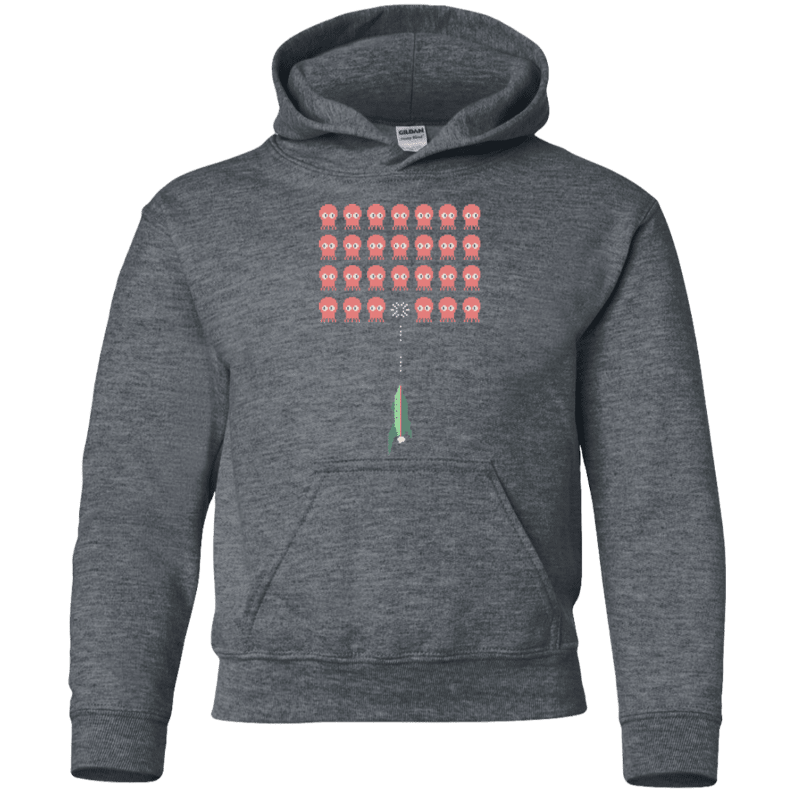Sweatshirts Dark Heather / YS Lobster invaders Youth Hoodie