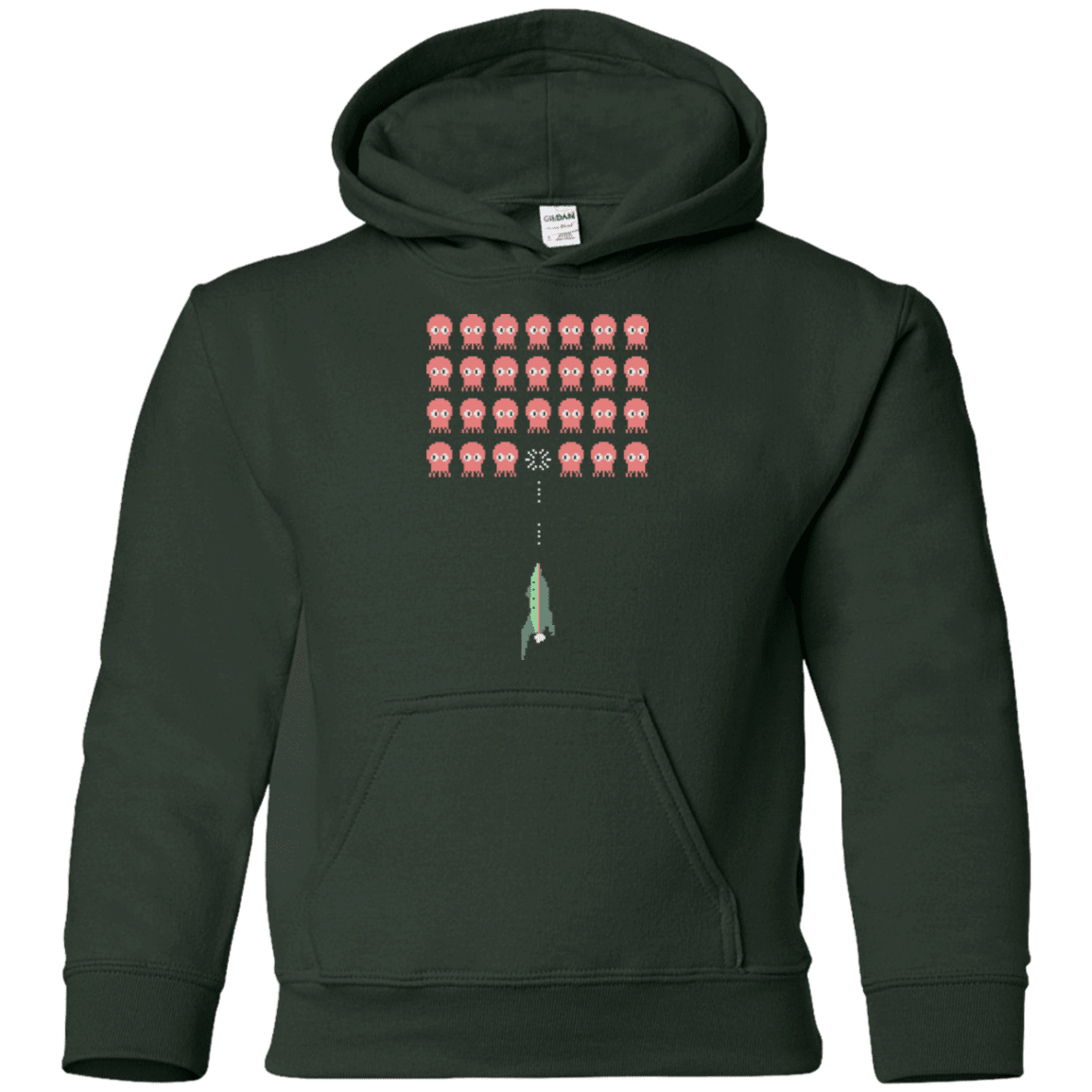 Sweatshirts Forest Green / YS Lobster invaders Youth Hoodie