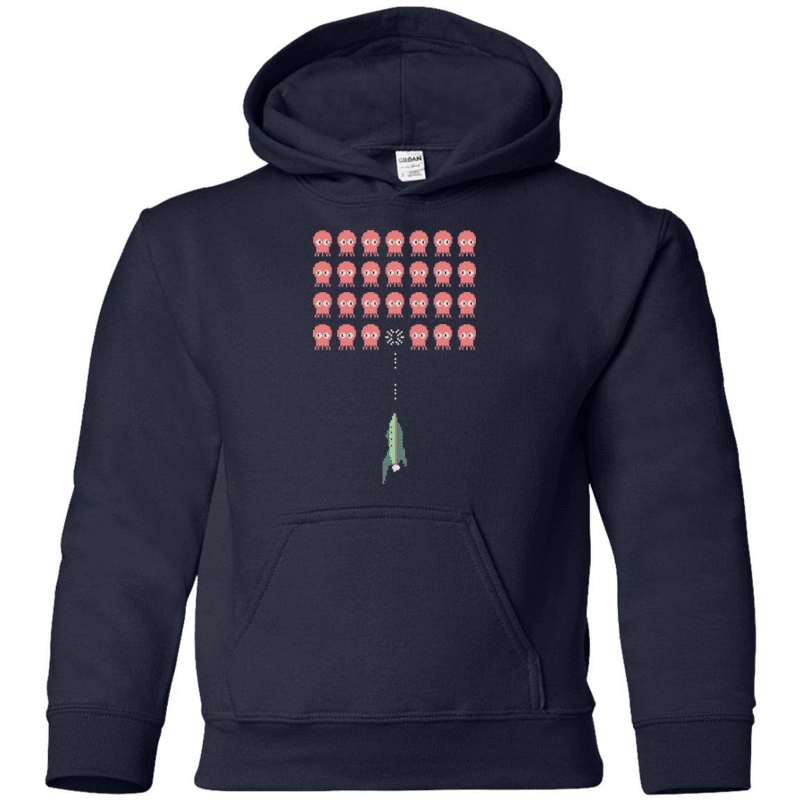Sweatshirts Navy / YS Lobster invaders Youth Hoodie