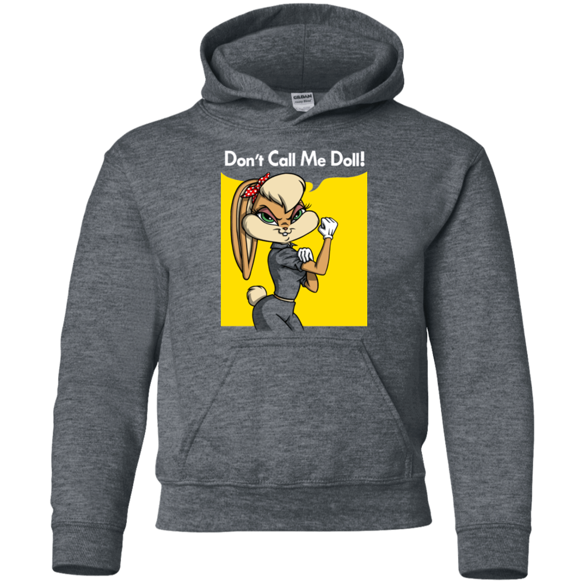 Sweatshirts Dark Heather / YS Lola Dont Call me Doll Youth Hoodie